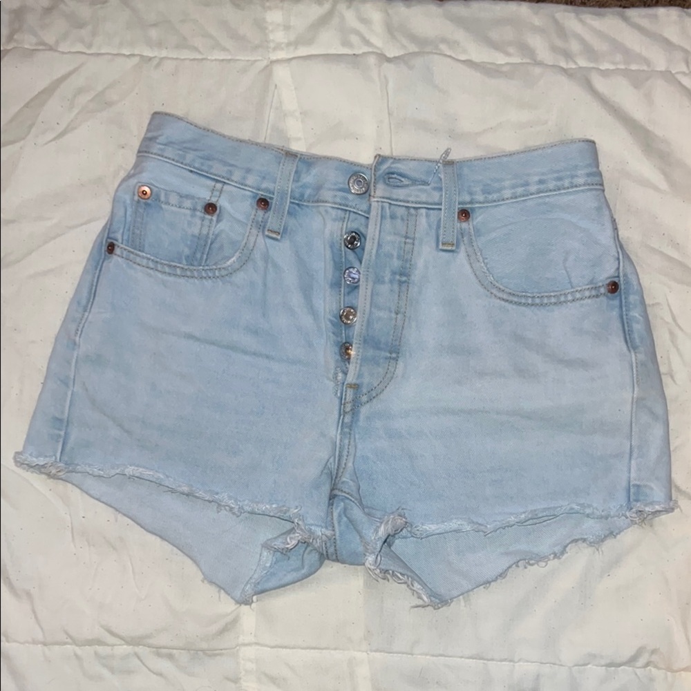 Levi's Blue Jean Shorts High-Waisted Cut-Off